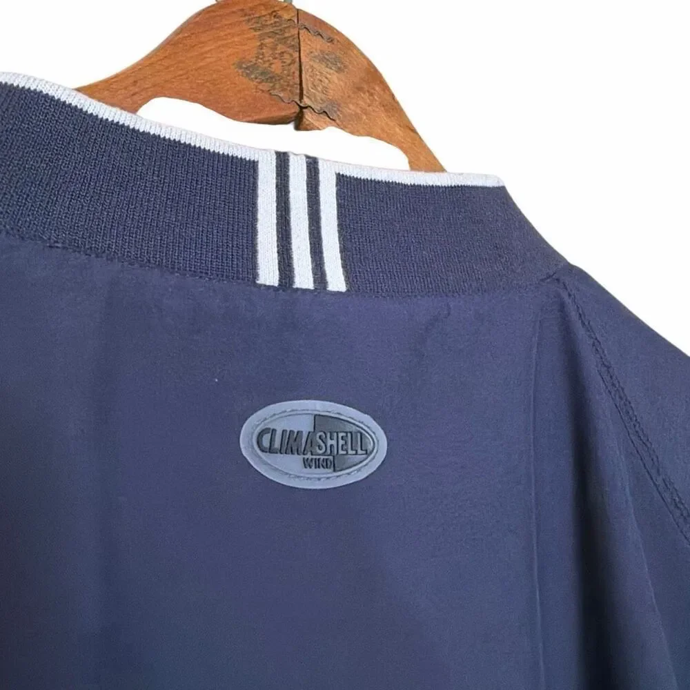 Adidas Del Val‎ Golf Climashell V-Neck Pullover Windbreaker Jacket Navy Blue XL